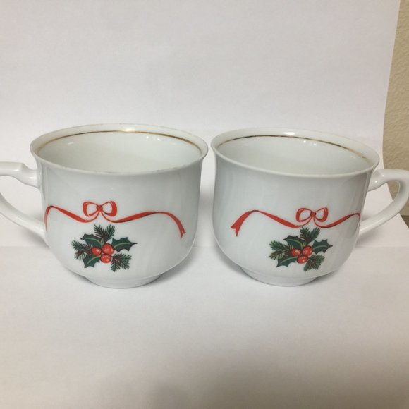 Tea Coffee Cup Christmas Mistletoe Korona Poland - Picture 1 of 16